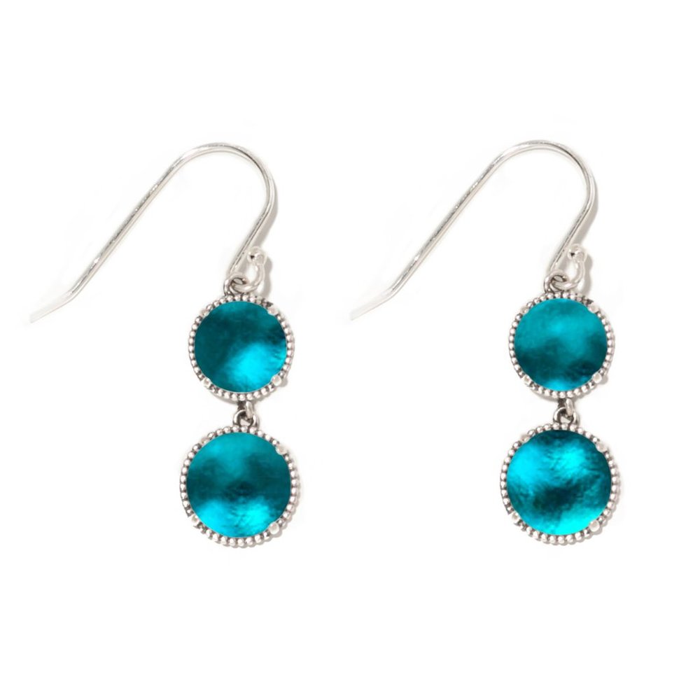 Recycled Vintage Mason Jar Sterling Silver Double Take Earrings